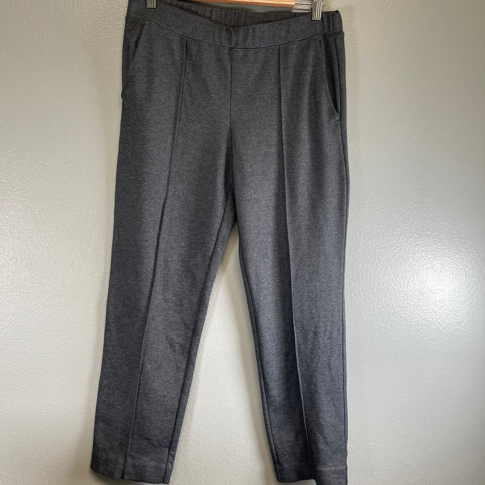 J.Crew Factory‎ Women's Pintuck Sweatpant Heather Charcoal Sz Small Pull-On Pant